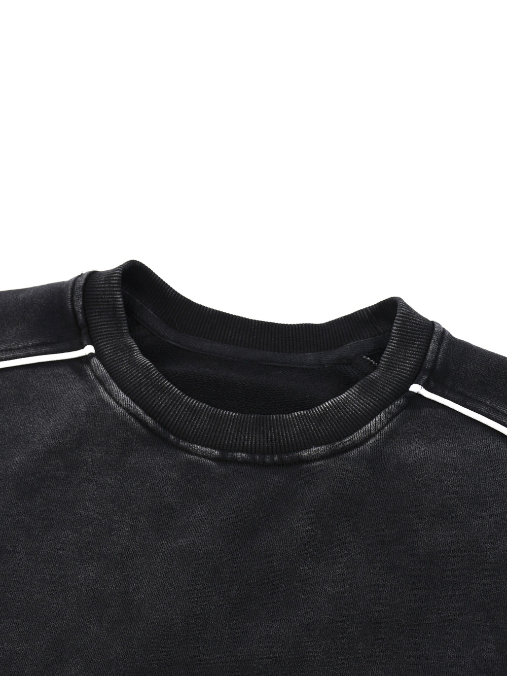 Mineral Wash Piping Raw Hem Sweatshirt — 3